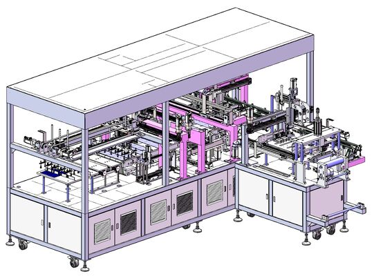 Automatisches Verladen von Glas und EVA-Legen/Verdrahtungsmontage Integrierte Produktionslinie für Solarzellen